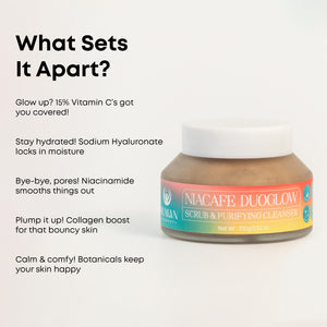 NiaCafé Duo Glow Scrub & Purifying Cleanser